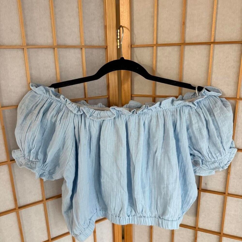 Baby Blue Crop Top